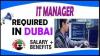 Information Technology Manager Required in Dubai