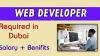 Web Developer Required in Dubai