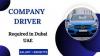 Company Driver Required in Dubai