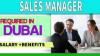 Sales Manager Required in Dubai