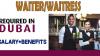 Waiter/Waitress Required in Dubai