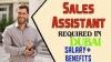 Sales Assistant Required in Dubai