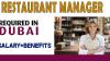 Restaurant Manager Required in Dubai