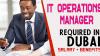 Information Technology Operations Manager Required in Dubai