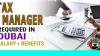 Tax Manager Required in Dubai