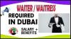 Waiter / Waitress Required in Dubai