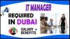 Information Technology Manager Required in Dubai